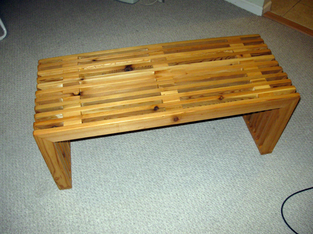 Finished cedar bench.