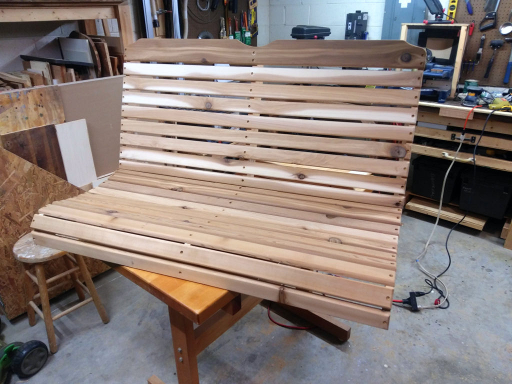 Porch swing main assembly.